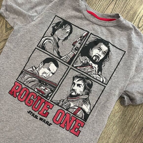 Star Wars Mens Official Rogue One Rebel Character Graphic Tee Crew Neck Gray M - Picture 2 of 6